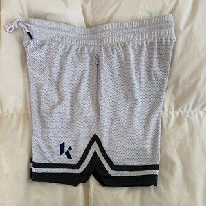 NEW BALANCE X KLUTCH ATHLETICS PREGAME CHILL SHORTS MEN'S SIZE L WHITE/GREY/NAVY